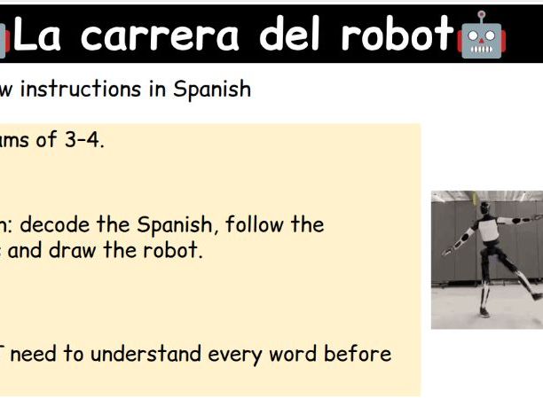 Year 6 transition Spanish lesson