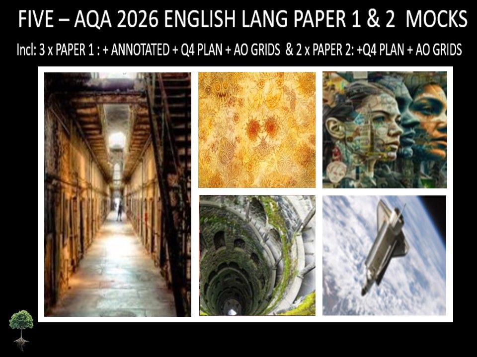 FIVE - AQA PAPER 1 & 2 | 2026 FULL MOCKS | ANNOTATED | Q4 PLAN | AO GRIDS