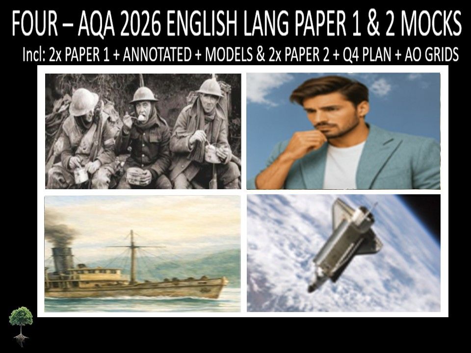 FOUR - AQA PAPER 1 & 2 | 2026 FULL MOCKS | ANNOTATED | Q4 PLAN | AO GRIDS | MODELS