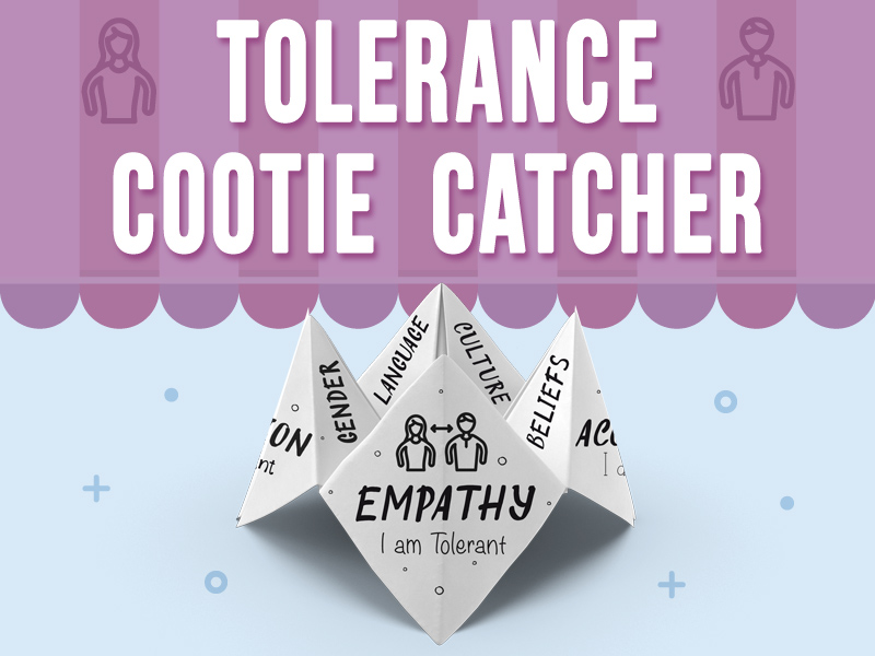 Tolerance, SEL Cootie Catcher Printable Activity for Discussion and Reflection