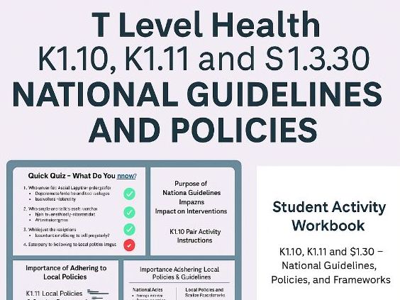 Interactive Workbook & PowerPoint: K1.10, K1.11 & S1.30 National & Local Mental Health Policies