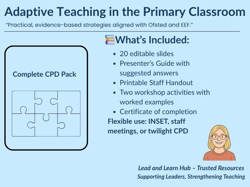 Adaptive Teaching in the Primary Classroom – Complete CPD Training Pack