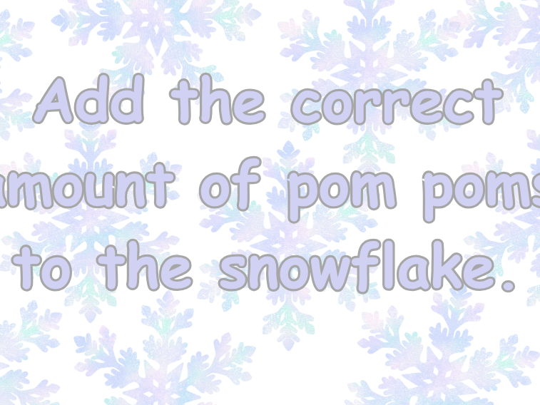 Snowflake PomPom Matching Activity