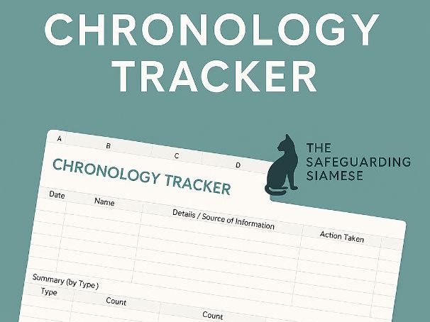 Chronology Tracker (Editable Safeguarding Template)