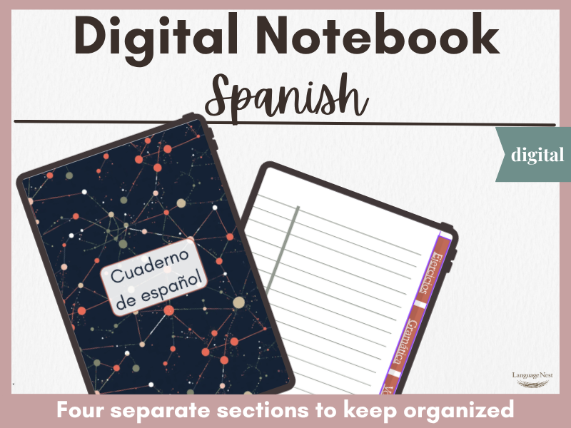 Modern Spanish Digital Notebook | Interactive Cuaderno de Español
