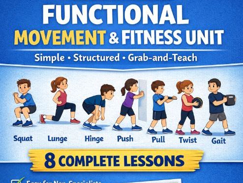 Functional Movement & Fitness – 8 Lesson Unit (KS2 & KS3) Simple Structured Grab-and-Teach