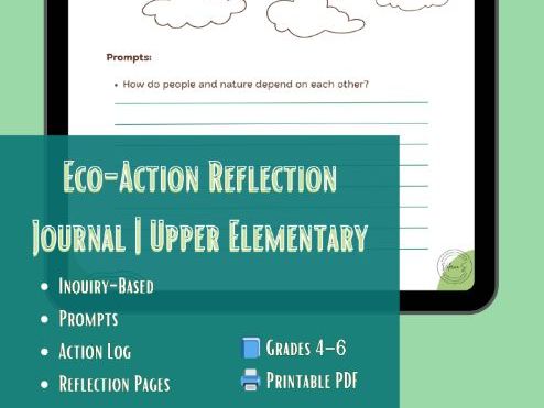Mini Student Sustainability Action Journal (Grades 4–6)
