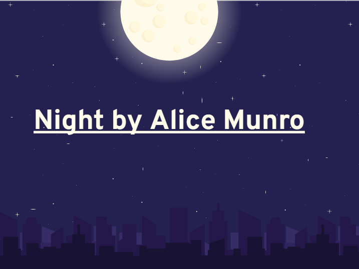 Night by Alice Munro (Edexcel IGCSE)