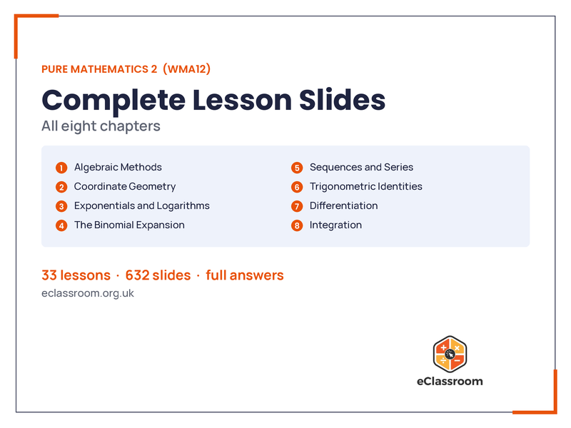 IAL Pure 2 complete lesson slides bundle
