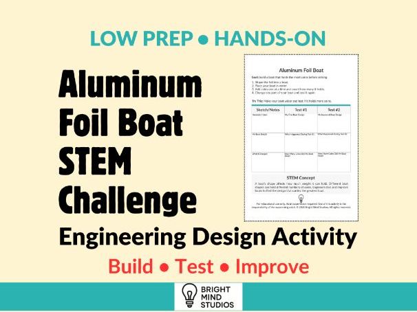 Aluminum Foil Boat STEM Challenge | Engineering Design | Simple Materials | KS1 & KS2