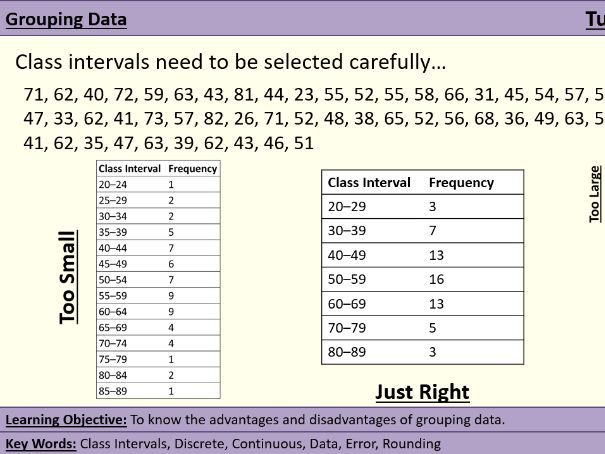 GCSE Stats - 01.02 Grouping Data - Statistics