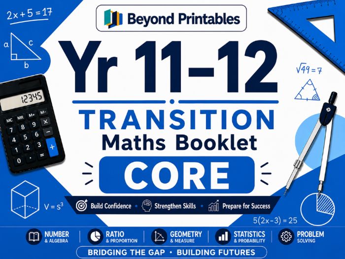 Year 11 to 12 Maths summer Transition Booklet CORE