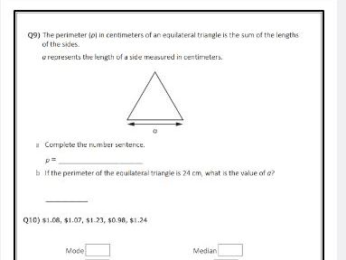 Year 6 Math Cambridge Checkpoint Revision Questions