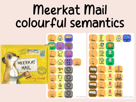 Meerkat Mail- colourful semantics- writing- build a sentence
