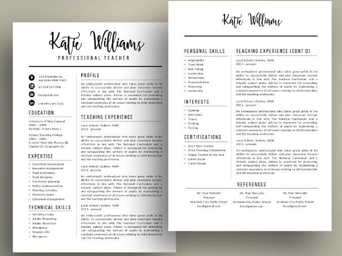 Script teacher resume cv templates for MS PowerPoint (pptx)