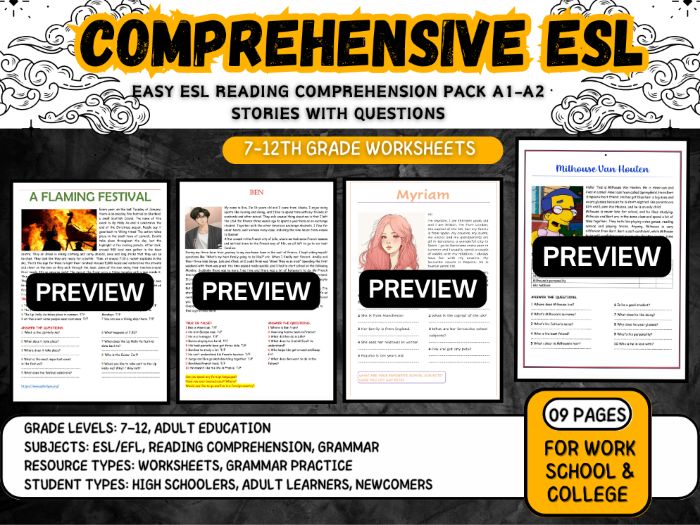 ESL Reading Comprehension with Questions