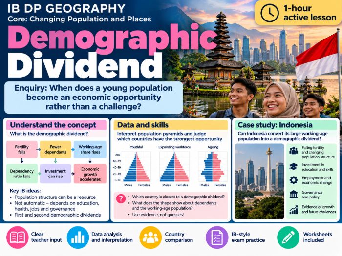 IB DP Geography - Core 1 part III: Demographic Dividend (Challenges and Opportunities)