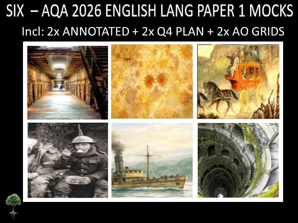 SIX - AQA PAPER 1 | 2026 FULL MOCKS | ANNOTATED | Q4 PLAN | AO GRIDS