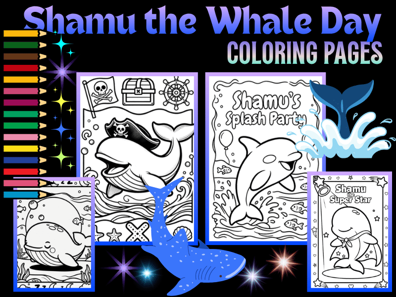 National Shamu the Whale Day Coloring Pages | September 26 Killer Whale Activity