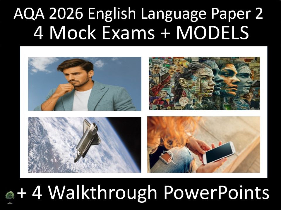 Four AQA 2026 English Language Paper 2 Mocks + Walkthroughs: Classroom PowerPoints