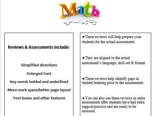 Grade 3, Math Module 1 REVIEW & ASSESSMENT w/Ans keys (printables & Smart Board)