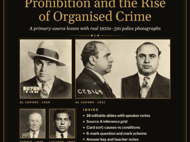 Prohibition & the Rise of Organised Crime | Primary Source Mugshots | Al Capone