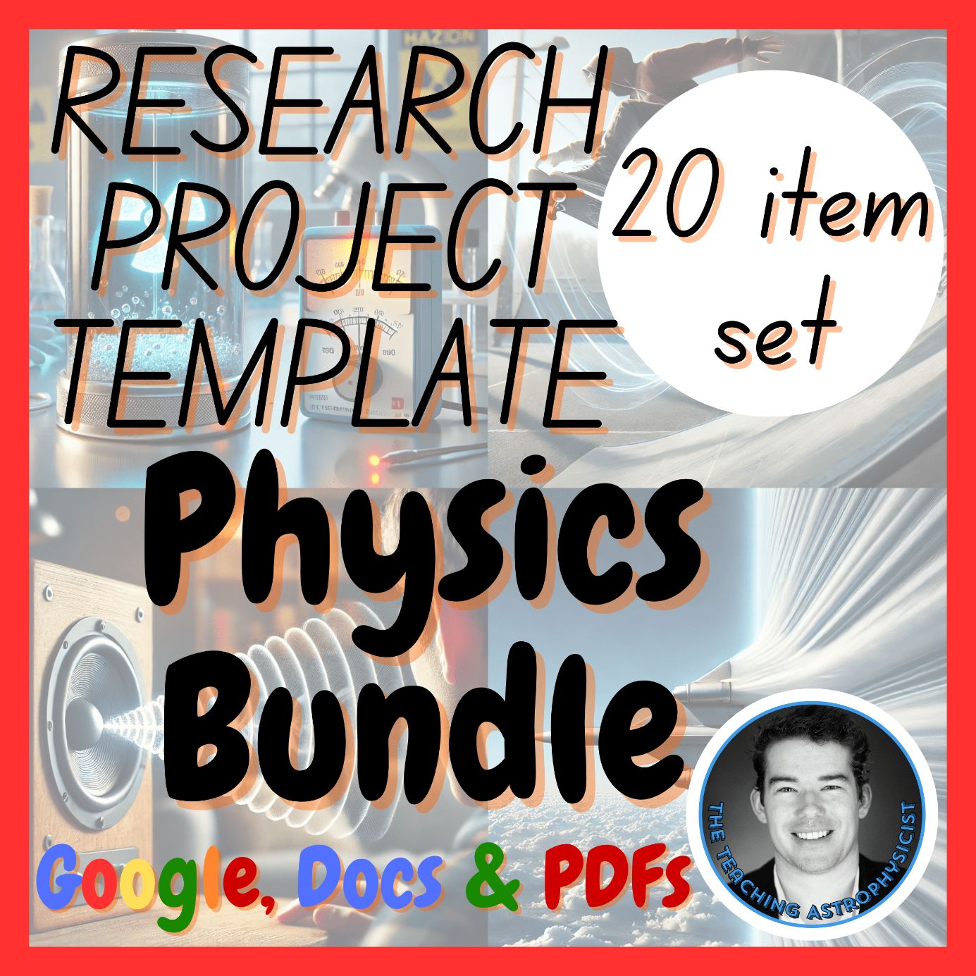 Physics Bundle | 20 Research Project Templates (Webquests) Printable + Digital