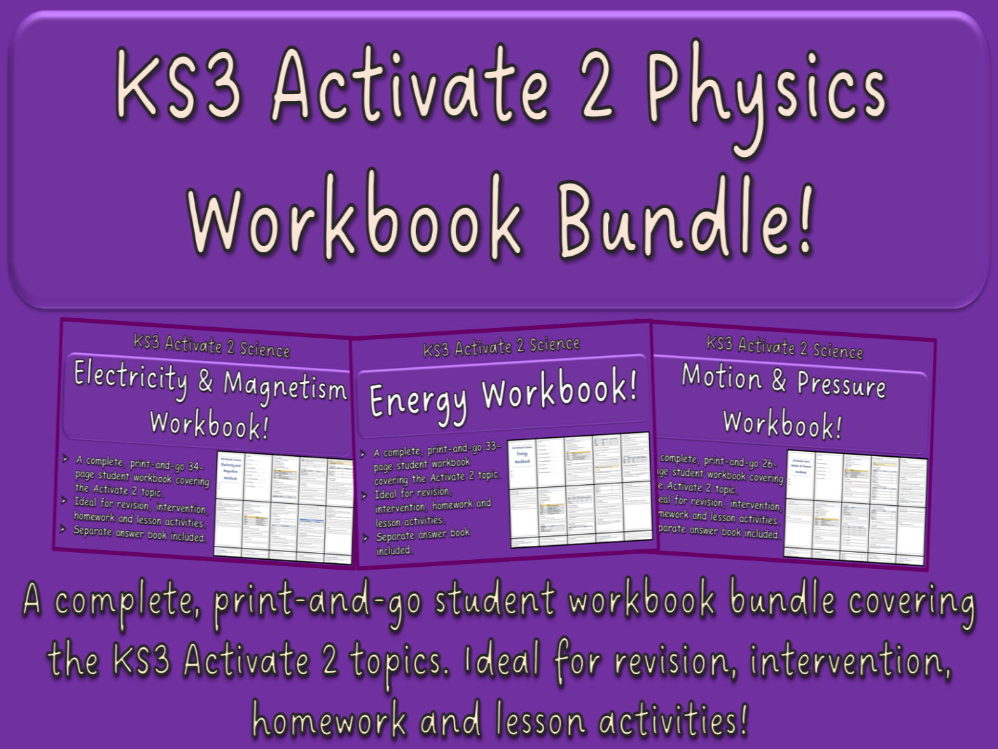 KS3 Activate 2 Physics Workbook Bundle