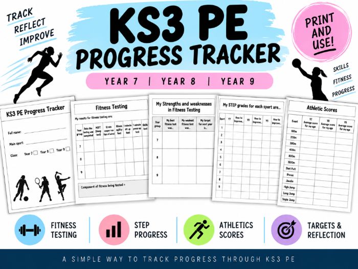 KS3 PE Progress Booklet - Simple Assessment tracker