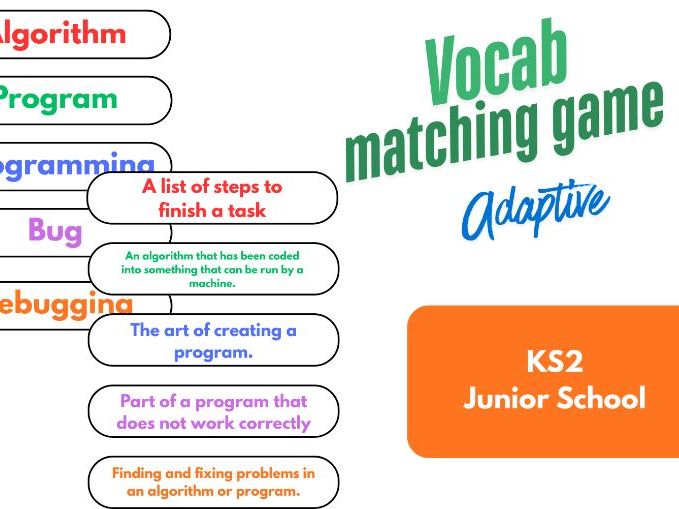 Vocab matching game - Programming
