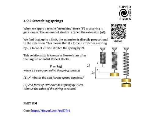 Stretching springs