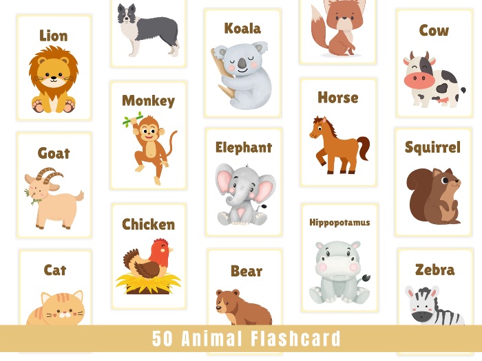 Printable Animal Flashcard for toddler