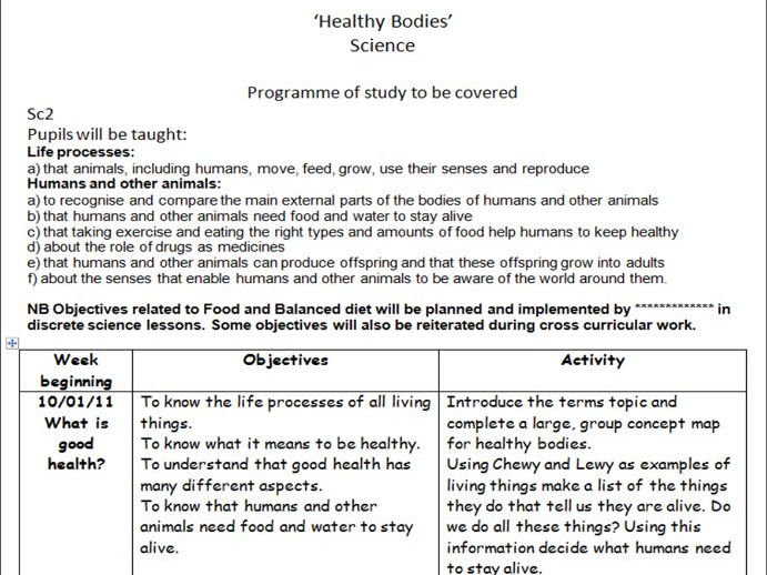 Healthy Bodies (Science/Health)