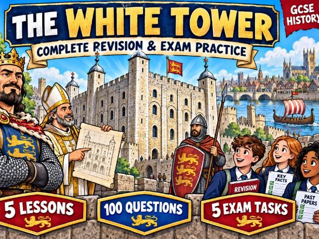 AQA GCSE History The White Tower 2028 Complete Historic Environment Revision and Exam Practice Pack