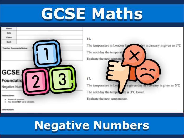 GCSE Maths | Negative Numbers | Edexcel