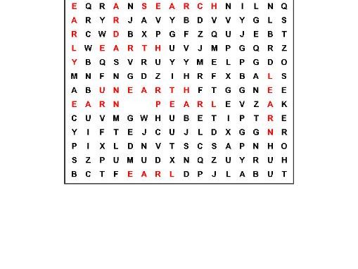 Words with ear sound-puzzle