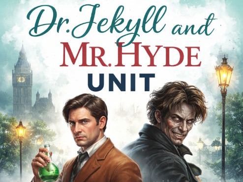 Dr Jekyll and Mr Hyde/18 Lessons/Full GCSE S.O.W | Context, Themes, Analysis, Exam Prep(200+ slides)
