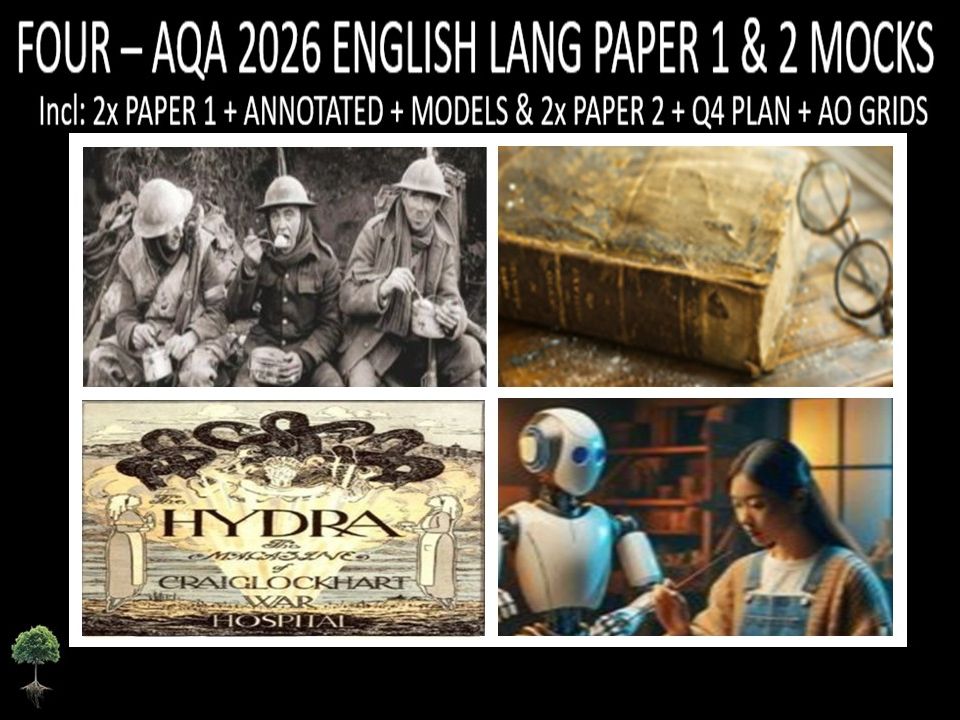 FOUR - AQA PAPER 1 & 2 | 2026 FULL MOCKS | ANNOTATED | Q4 PLAN | AO GRIDS | MODELS