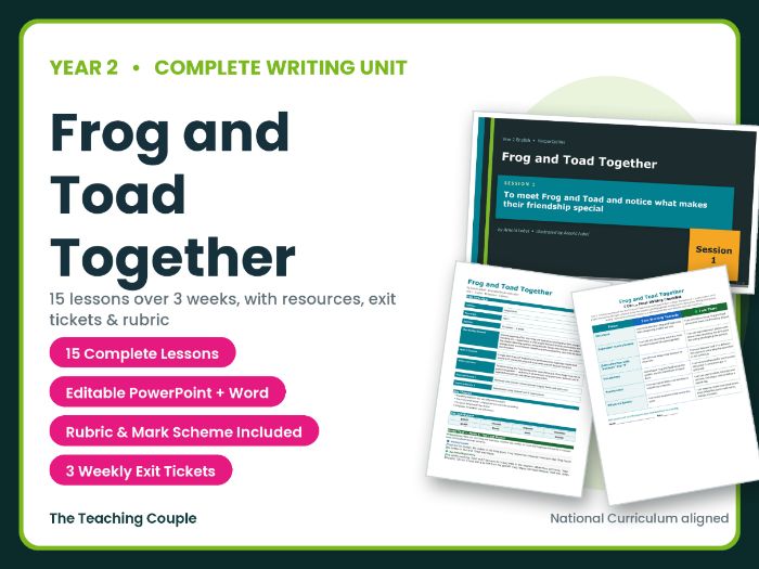 Frog and Toad Together | Year 2 English Unit