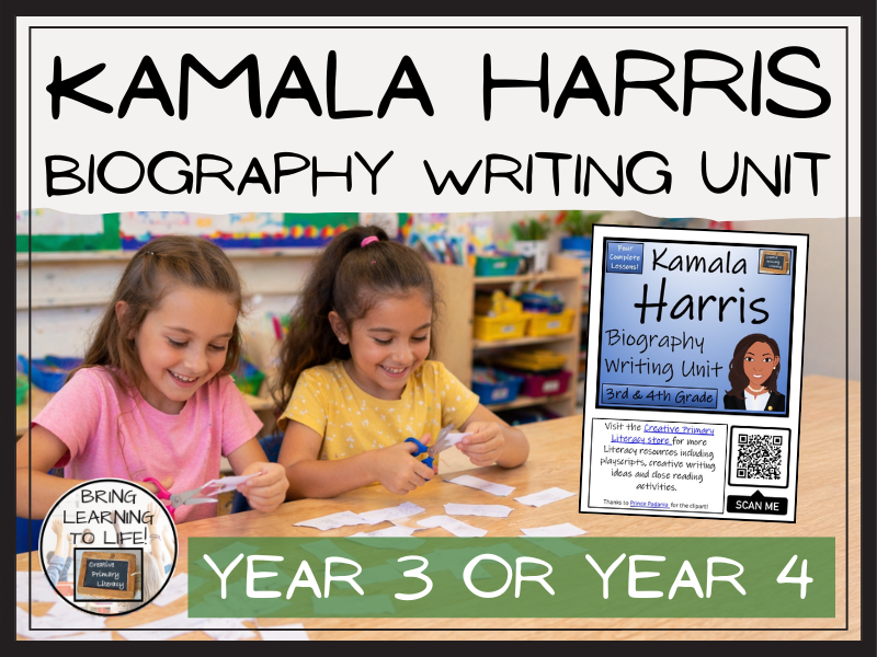 Kamala Harris Biography Writing Unit | Year 3 or Year 4