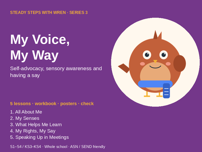 My Voice, My Way: Self-Advocacy and Sensory Awareness, Secondary