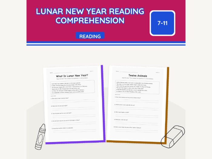 Lunar New Year Reading Comprehension | 10 pp