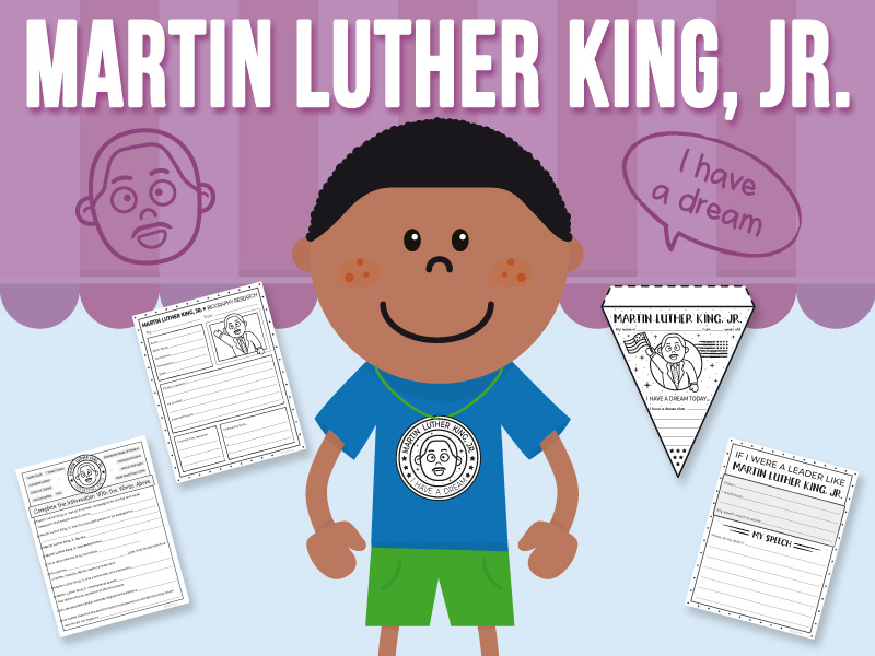 Martin Luther King Jr. Activities for Kids Worksheets Pennant and Medal Craft