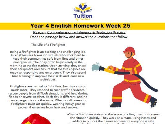 25. Year 4 - Reading Comprehension & Past Tense