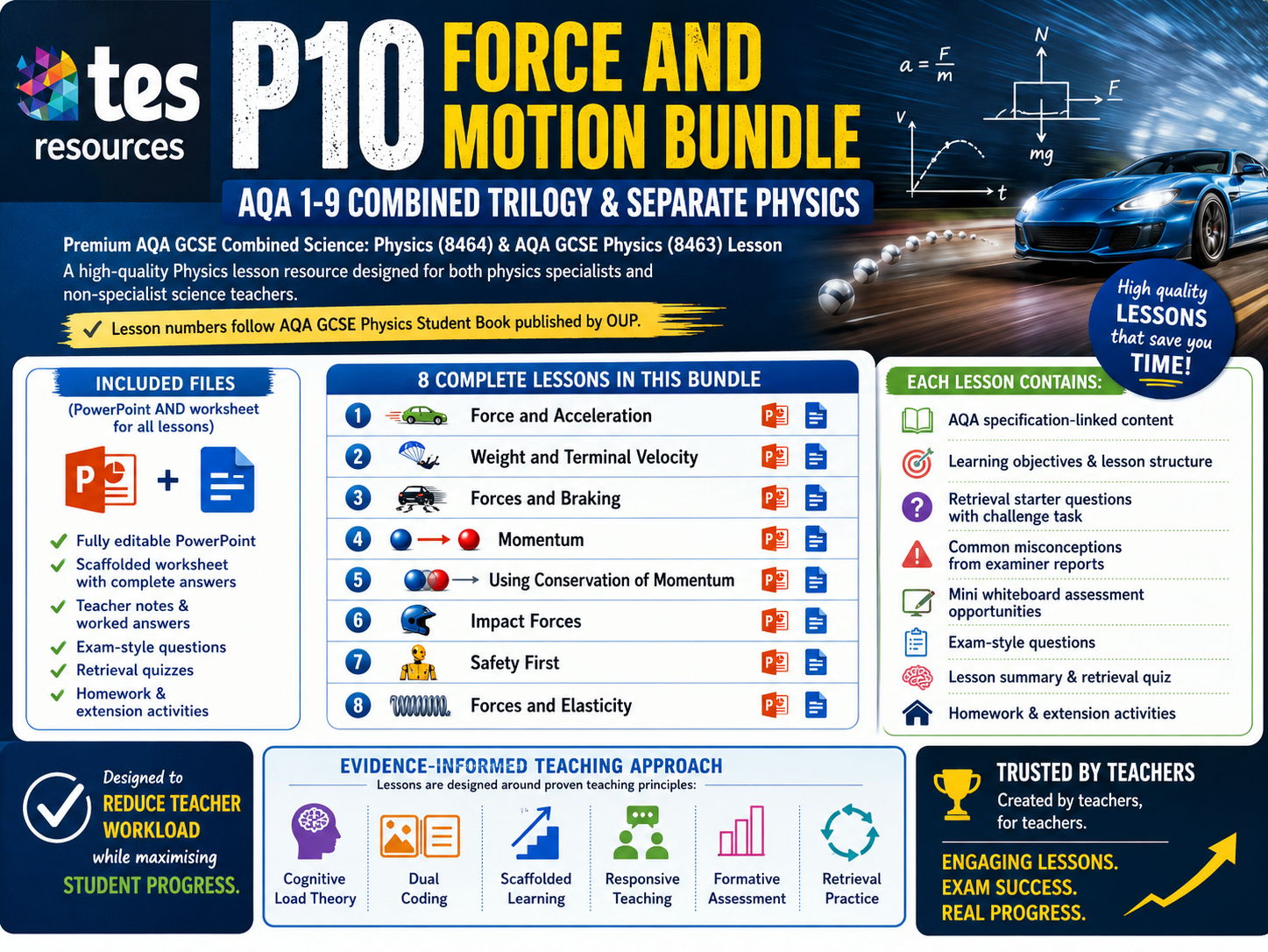 P10 Force and Motion (AQA 1-9 Combined Trilogy & Separate Physics)