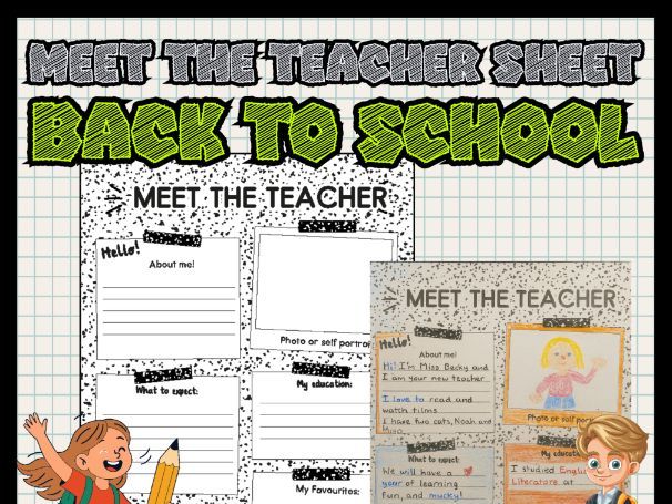 Meet the Teacher Back to School | Speckled Theme Template