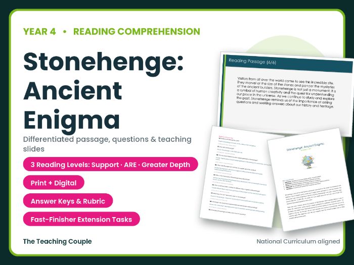 Stonehenge: Ancient Enigma Reading Comprehension | Year 4 (KS2)