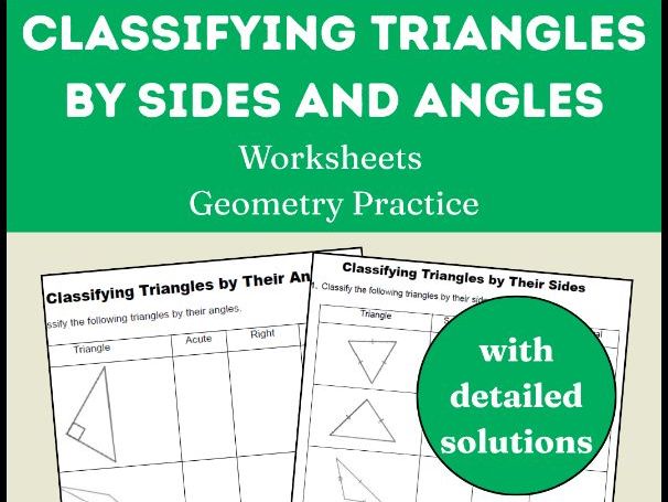 Classifying Triangles by Sides and Angles Worksheets | Geometry Practice