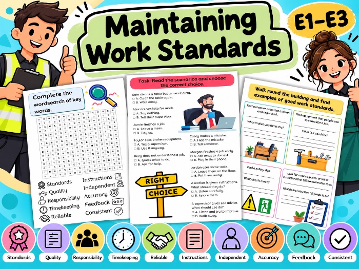 Maintaining Work Standards -  Employability Booklet | E1–E3