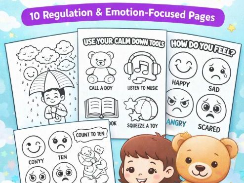 KS1 Regulation Colouring Pack | Calm Down Strategies & Emotional Support Activity